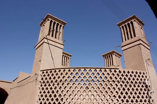 Traditional wind tower in Yazd, Iran